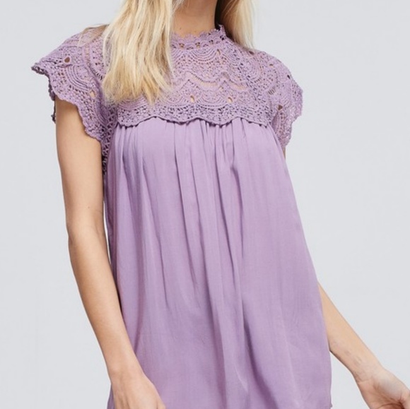 Sweetbb Tops - Last !! MARLENE Lace embroidered Blouse